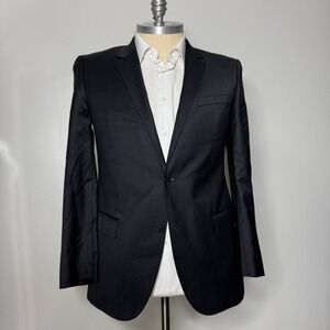 Hugo Boss Mens Blazer Jacket‎ 42R Black Stretch Modern Fit